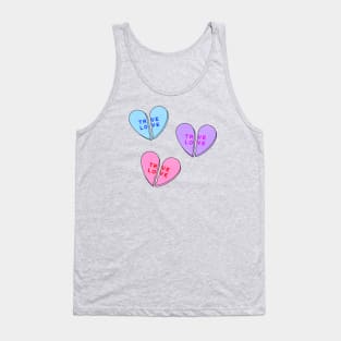 Broken Candy Heart Trio Tank Top